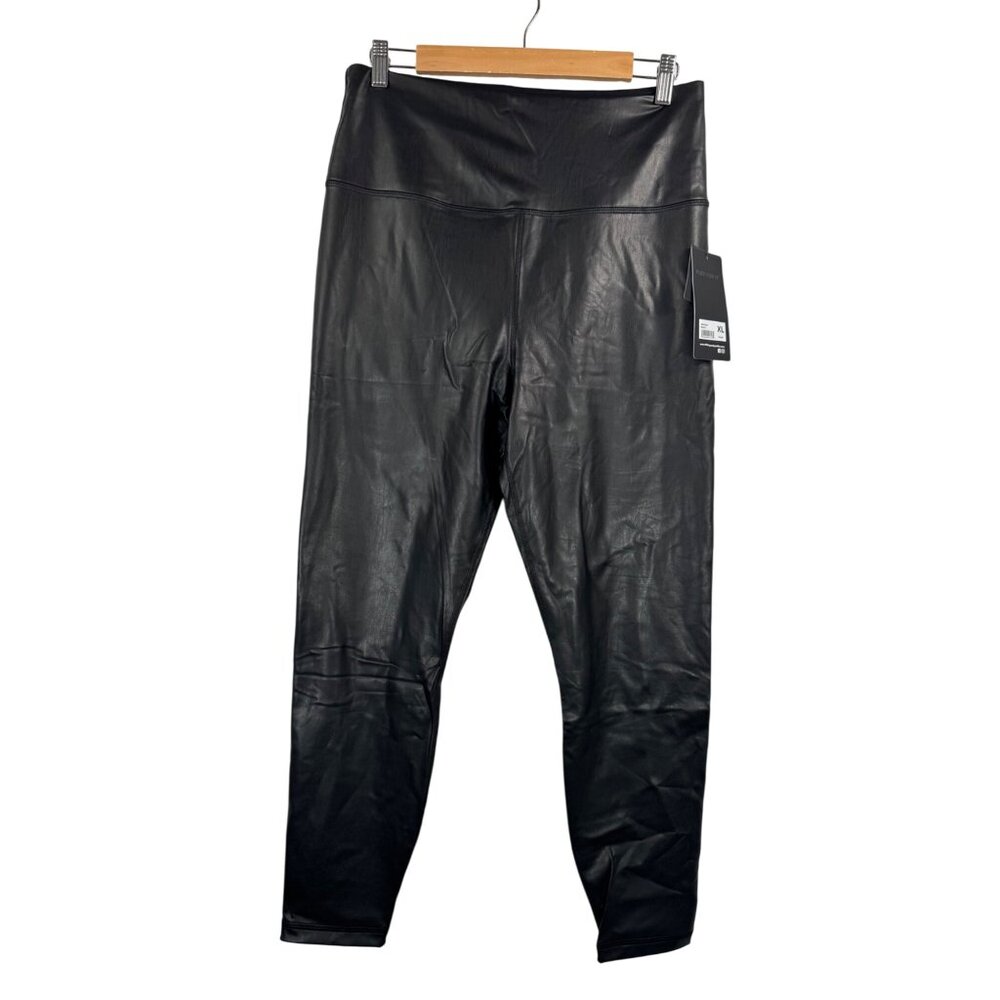 90 Degree by Reflex faux leather Legging black 90s athleisure sz XL